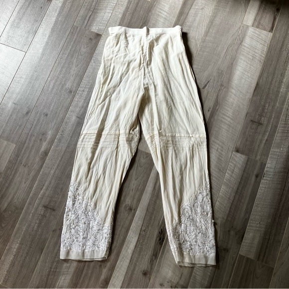 Vintage Cream Crop Pants - Picture 1 of 6